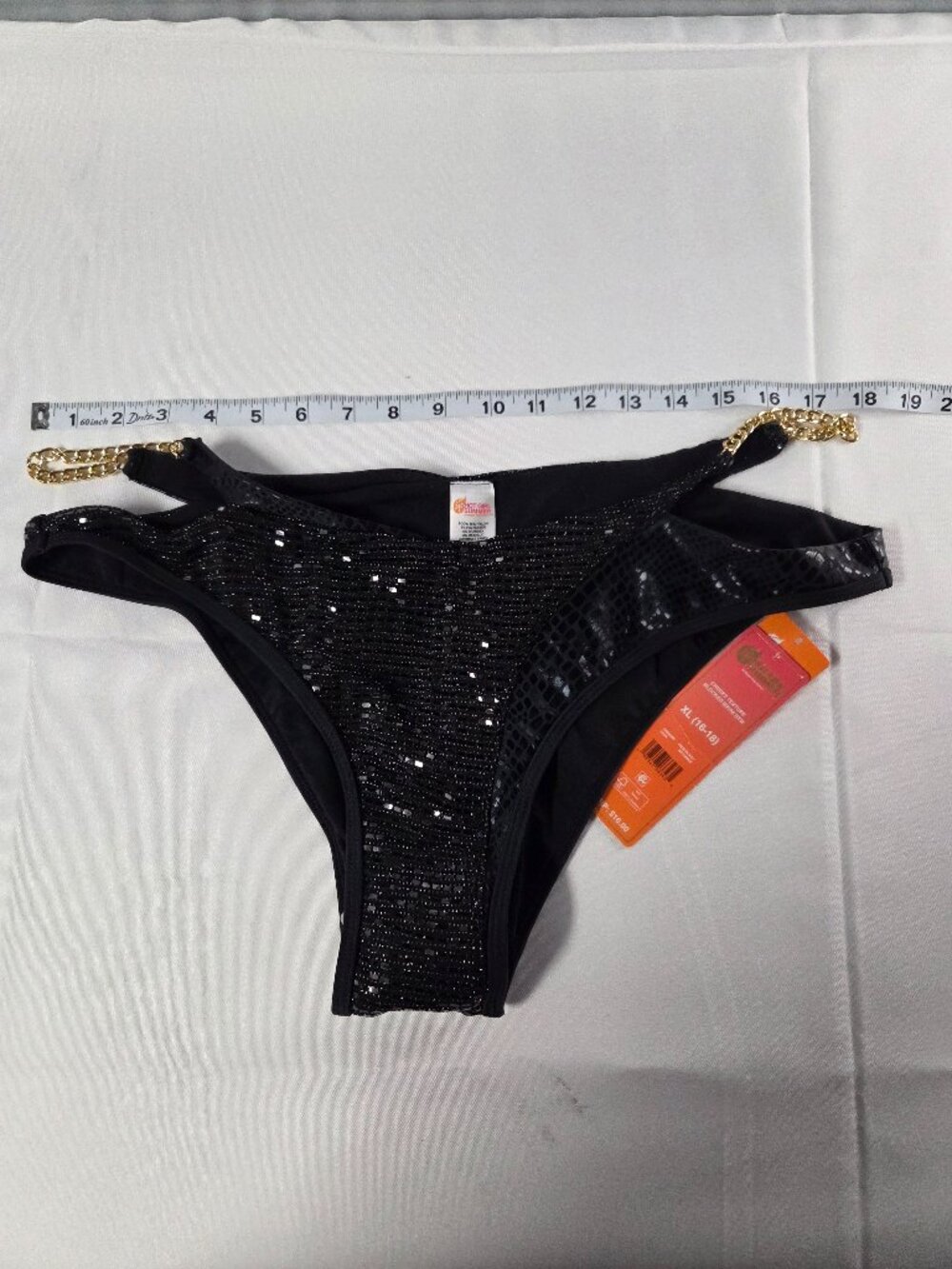 Hot Girl Summer Megan‎ Thee Stallion Cheeky Texture Bikini Bottom XL (16-18) NWT